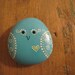 Sweet birdy heart - hand painted rock