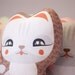 Plush Cat Fabric Doll // Art Toy Mozzarella Kitten