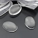 20pcs 30x22mm Transparent Clear Glass Cabochon Oval Cabochon Cameo Cover Cabs Base Cover, 6mm thickness T2GR23
