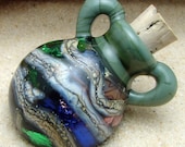 Lampwork Vessel Pendant Glass Aromatherapy Bottle For Perfume, Essential Oils, Keepsake Urn