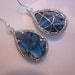 Sapphire Earrings Dark Blue - Sterling Silver Earwires - Bridesmaid Earrings - Bridal Earrings - Wedding Earrings