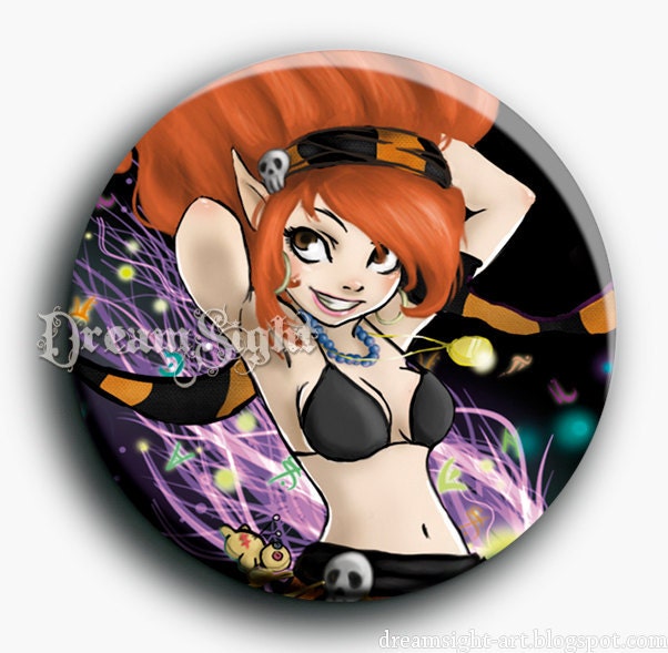 Pocket mirror Cute Halloween Gypsy pocket round mirror