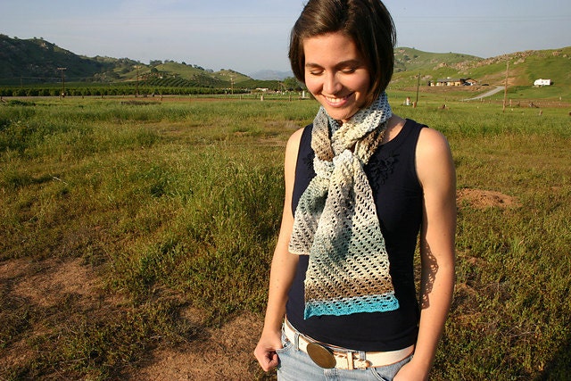 Crochet Lace Scarf - Tunisian Crochet