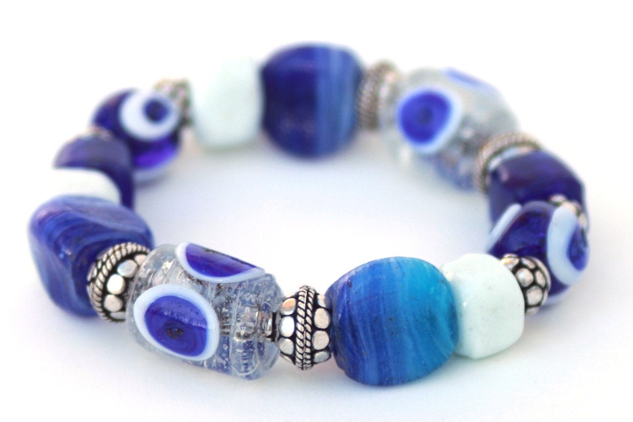 Nothing Grouchy About Oscar Bracelet - Handmade Evil Eye Beads