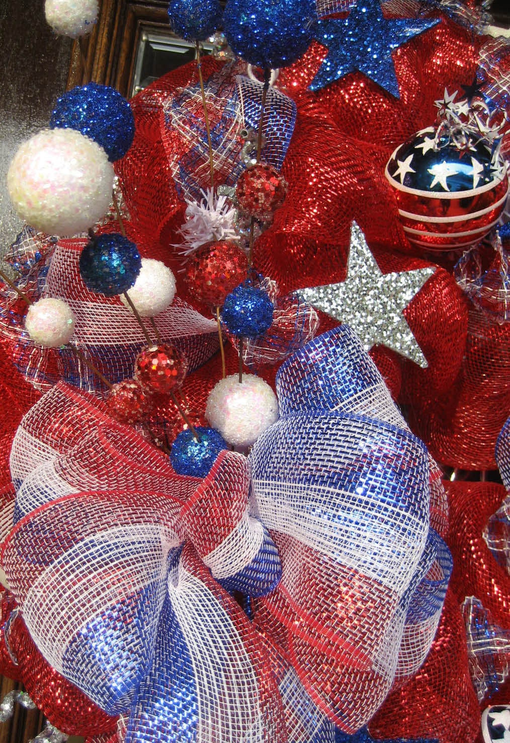 Deco Mesh PATRIOTIC WREATH