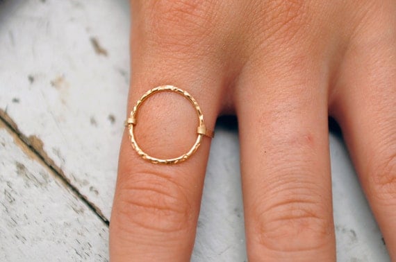Open Circle ring. 14kt gold filled