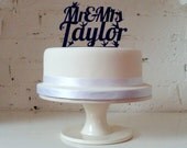 Mr & Mrs...' Personalised Cake Topper - The Little Bird Design