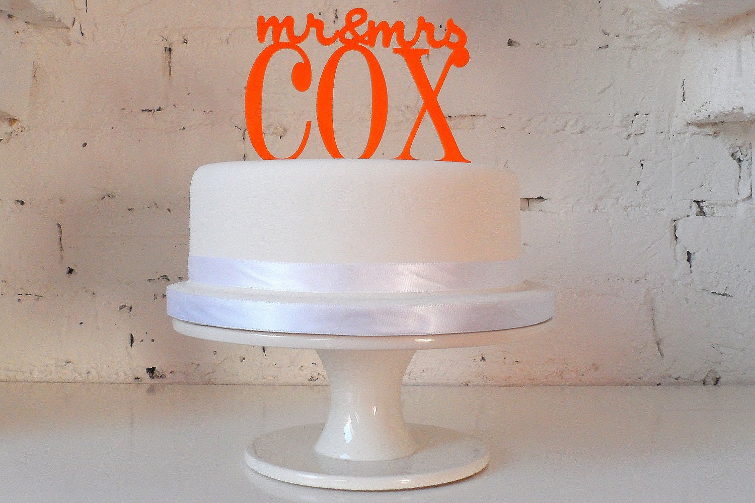Mr & Mrs...' Personalised Cake Topper - The Original Design