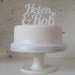 Personalised Name Wedding Cake Custom Made Cake Topper