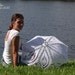 Wedding crochet umbrella 32''. Parasol. Brand-New.