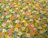 Vintage 1970s Wallpaper- LIttle Flowers in Yellow by Schumacher- sold by the yard