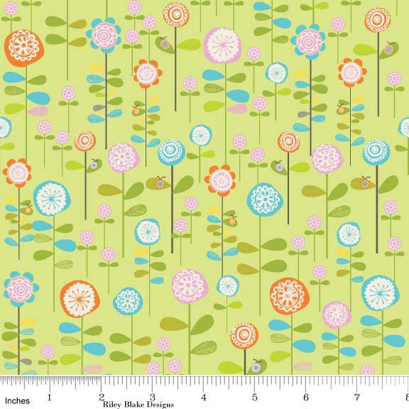Happier by Deena Rutter for Riley Blake, Garden Green SKU C5502, 1 yd