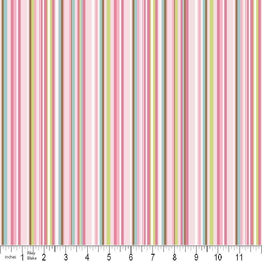 Penny Lane by Deena Rutter for Riley Blake, Stripes Pink, SKU C7105, 1 yd