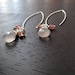 Watermelon Tourmaline, Lavender Chalcedony,Amethyst Swarovski Crystal Long Dangle Earings