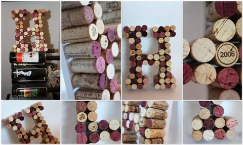 Wine Cork Monogram Letter