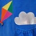 KITE & silver cloud- Little girls dress -Windy Day- blue corduroy age 6M to 6T-Wild Things Dresses