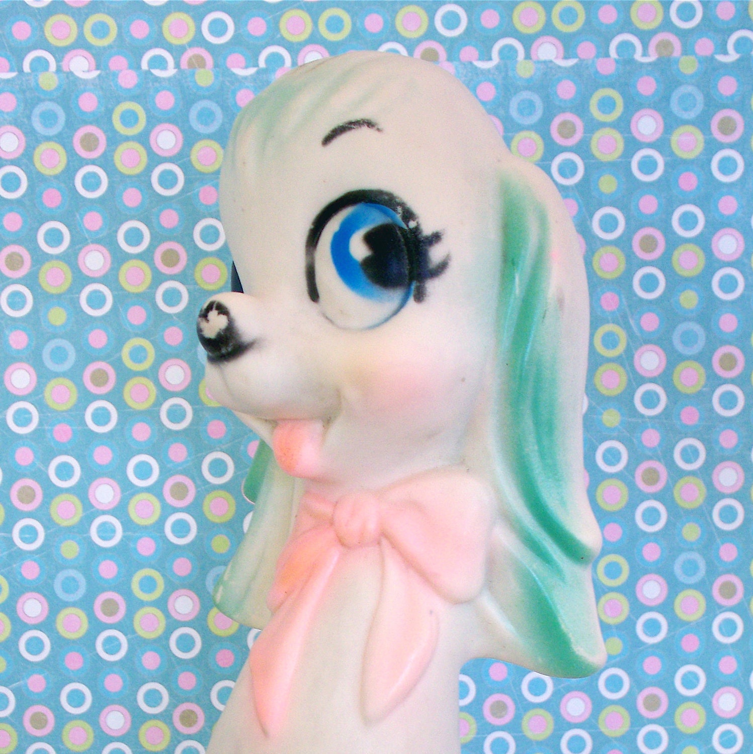 Vintage Kitsch Large Sanitoy Inc Toy Dog Sqeak Squeaky