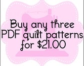 Any 3 PDF patterns from Quilt Story