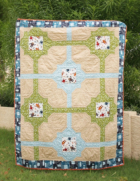 PDF Quilt Pattern Modern Easy // Crossroads