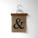 Letter S - burlap wall decor, alphabet art, monogram
