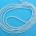 White Faux Pearl Beads - Temporarily Strung - Used for Beading Bridal Lace, Clothing, or Fashion Accessories