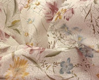 Custom Floral Tissue Paper with Shabby Chic Crackle