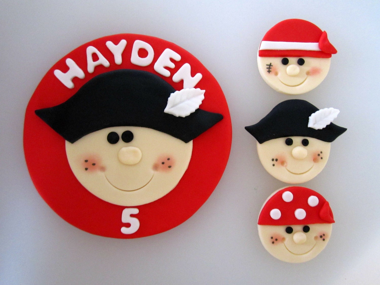 Pirate Cake Topper & 1 Dozen Cupcake Toppers Il_570xn