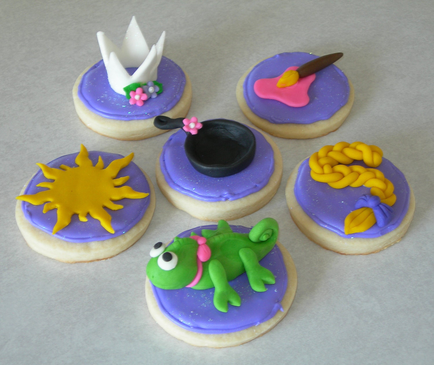 Rapunzel Inspired Cupcake and Cookie Toppers - 1 Dozen