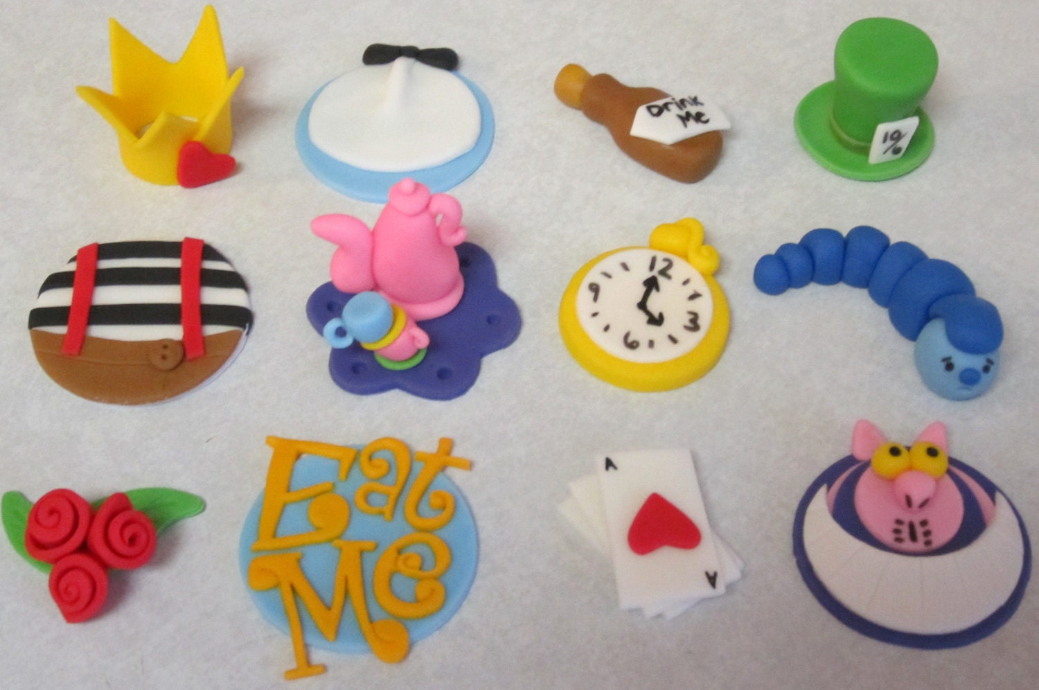 Deluxe Alice in Wonderland Cupcake/Cookie Toppers - 1 Dozen