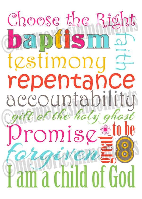 LDS Baptism Subway Art