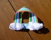 Rainbow Hair Clippie - Grosgrain ribbon and alligator clip