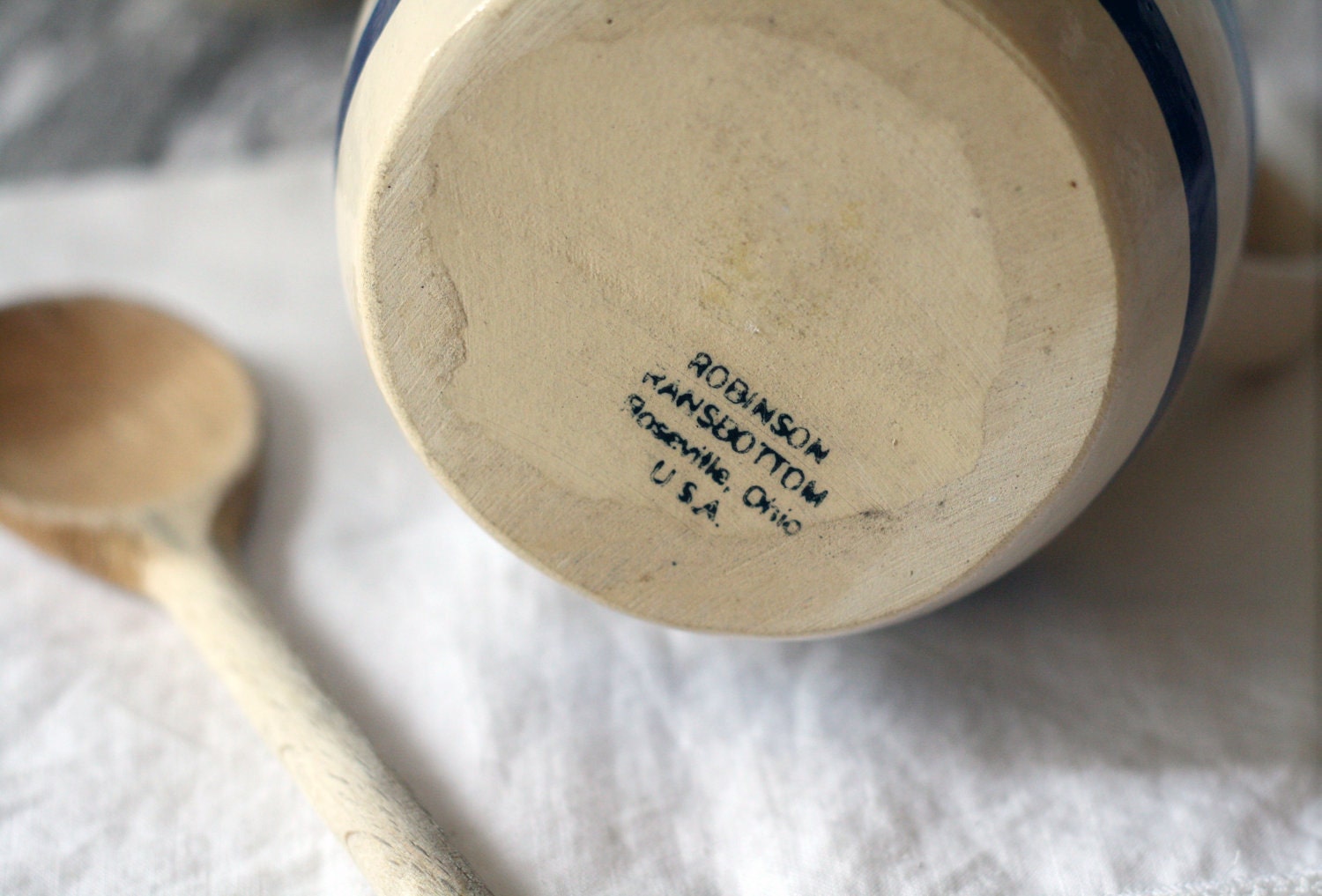 Vintage Farmhouse Pitcher and Butter crock - Robinson Ransbottom Stoneware