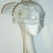 Ivory and Silver Masquerade Ball Mask made to order