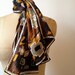 vintage 1970s geometric roses vera scarf