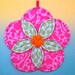Hot Pad Pot Holder Trivet PatternTutorial - Plumeria Potholder by La Todera