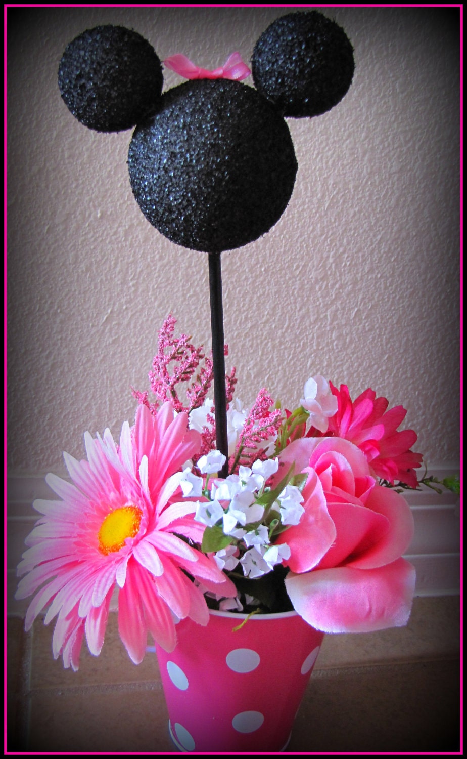 Minnie Mouse Birthday Centerpieces (set of 4)