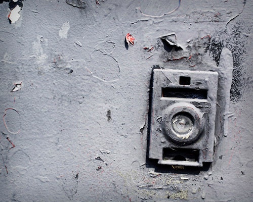 Peep hole of the Beholder. Door texture detail in Queens, New York