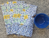 Set of 4  Dish Towels, Tea Towels, Wild Crow Farm- Dixie Nights and Charms