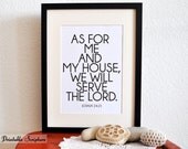 Joshua 24:15. We will serve the Lord. 8x10 DIY Printable Christian Poster. PDF. Bible Verse.
