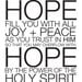 Overflow with Hope. Romans 15:13. DIY. PDF. 8x10 Printable Scripture Poster.