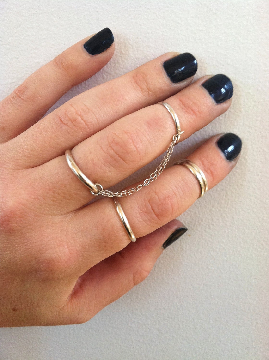 As Seen on the TODAY SHOW. Set of 3 Layering Sterling Silver Stacking Knuckle Rings- any sizes