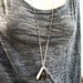 Large Smokey Quart Pendant on Sterling Silver Beaded Chain