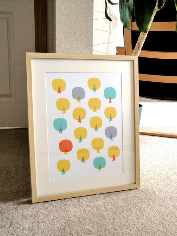 Orchard - a modern design print 13x19