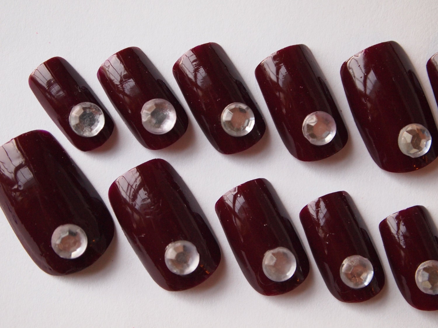 3D Vampire Inspired Nails " B positive " SIZE B