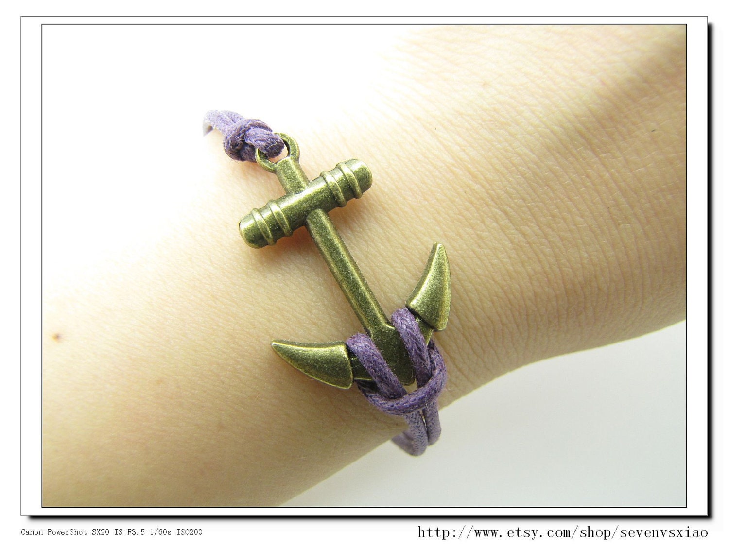 10% OFF Adjustable Vintage Hunger Games Bacelet  Purple  Anchor  Bracelet  With Blue Ropes Cuff  Bracelet  Vintage bracelet  667S