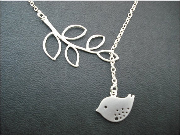 Fashion Adjustable Silver Bird branches Clavicle Necklace Vintage Antique Silver Necklace B42S1