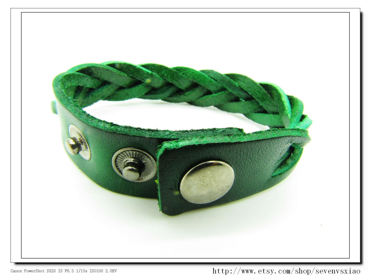 Green Leather Bracelet Cross  Adjustable Bracelet Bangle bracelet mens bracelet women bracelet unisex bracelet cuff bracelet 678S