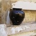 Vintage Black Vase, Handmade Ceramic small vase