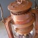 Brown Lantern Lamp, Vintage rustic brown Railroad Lamp