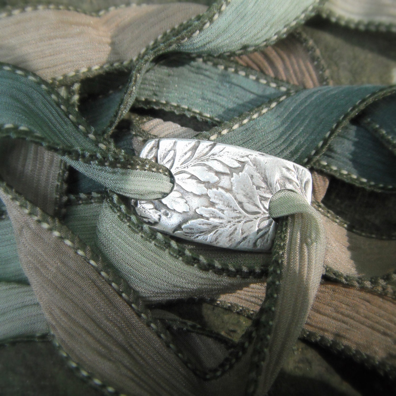 Silver Leaf Bracelet- Fern- Made From Real Leaves- Artisan Handcrafted-Recycled Fine Silver
